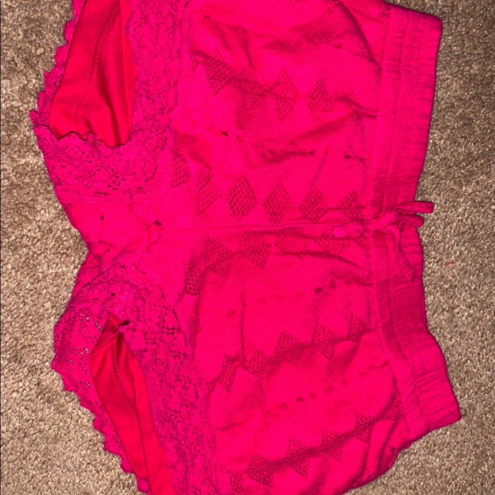 pink little girls shorts